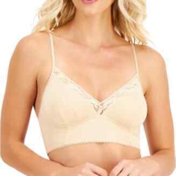 I.N.C. International Concepts Women's Lace-Trim Bralette Almond Latte Large NWT - Picture 1 of 2